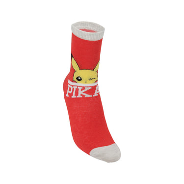 Lot de 12 Paires de Chaussettes garcon Courtes Fantaisie Rouge/Jaune/Gris/Bleu/Blanc Imprimé - Pokemon