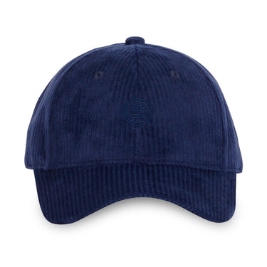 Casquette Uni Serge Blanco Bleue Baseball Strapback / Boucle en Velours côtelé