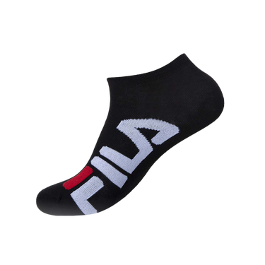 FILA Lot de 2 paires de Socquettes Mixte Coton SIMPLE Noir