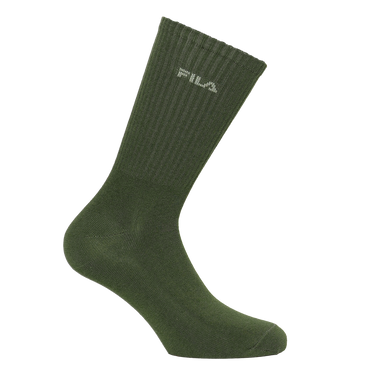 Lot de 6 Paires de Chaussettes homme Tennis Kaki/Beige/Noir - Fila