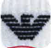 Lot de 3 Paires de Chaussettes homme Tennis Blanc/Noir - Emporio Armani