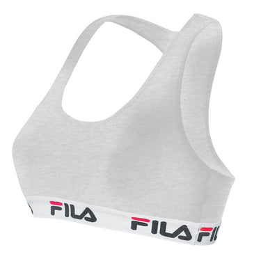 Lot de 3 Brassières Coton femme Confort, Respirant, Stretch Noir/Gris/Blanc - Fila