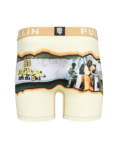 Boxer homme Polyester Jaune/Orange/Noir Imprimé - Pull In