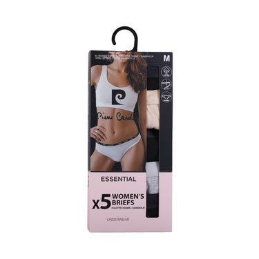 Lot de 5 Slips femme Coton Beige Uni - Pierrecardin