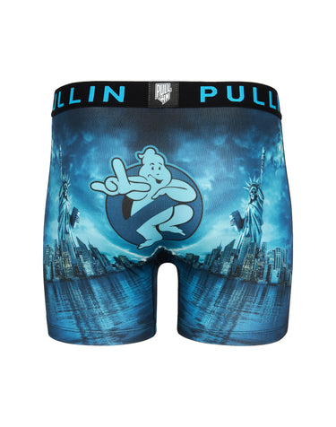 Boxer homme Polyester Turquoise/Noir Imprimé - Pull In