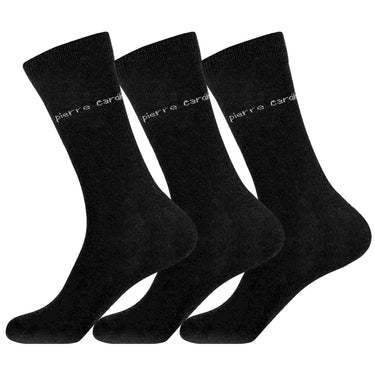 Lot de 3 Paires de Chaussettes homme Ville Mode Noir Uni - Pierre Cardin