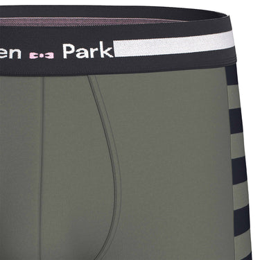 Lot de 2 Boxers homme Coton Kaki/Noir - Eden Park