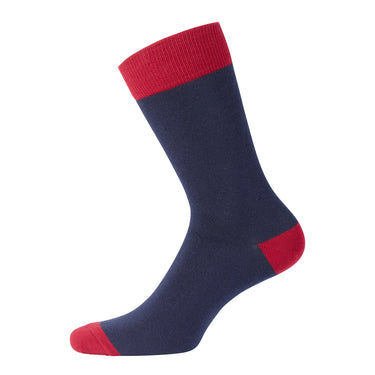 Lot de 6 Paires de Chaussettes homme Ville Mode Bleu/Rouge Imprimé - Serge Blanco