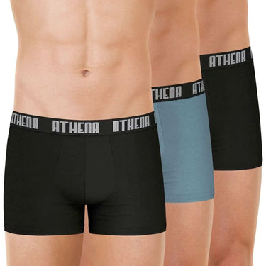 LOT DE 3 Boxer Sous-vêtements Homme BASIC COLOR Noir et Gris