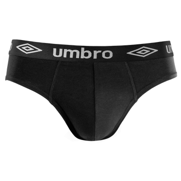 Lot de 5 Slips homme Coton Noir Uni - Umbro
