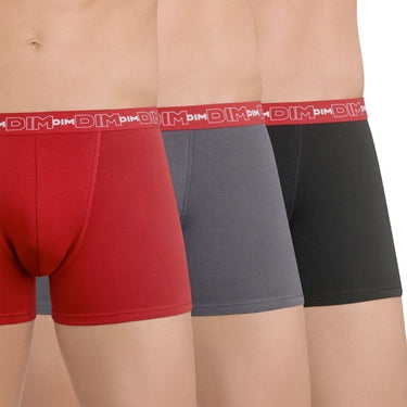 LOT DE 3 Boxer Sous-vêtements Homme STRETCH Gris et Rouge