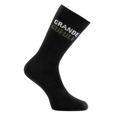 Lot de 2 Paires de Chaussettes homme Ville Casual, Fantaisie, Humour Kaki fonccé/Noir/Beige Imprimé - Twinday