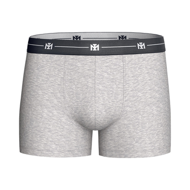 Lot de 3 Boxers homme Coton Noir/Gris chiné/Bleu foncé - Impetus