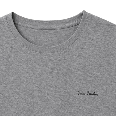 Tee Shirt Gris homme coupe Régular Col rond effet Chiné Uni - Pierre Cardin