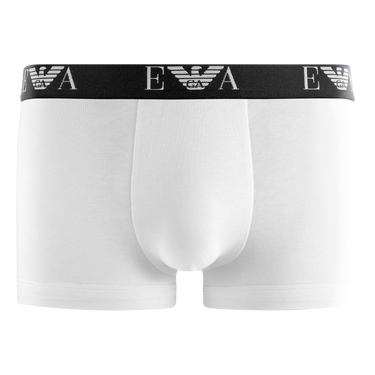 Lot de 3 Boxers homme Coton Blanc/Bleu Marine/Noir Uni - Emporio Armani