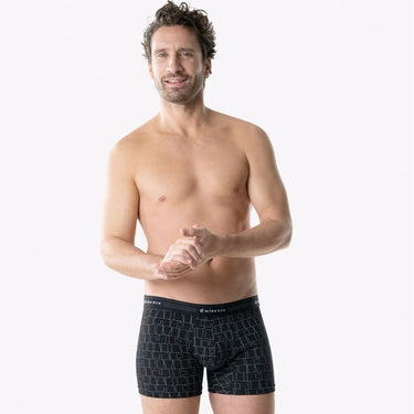 LOT DE 2 Boxer Sous-vêtements Homme TAILOR Noir et Gris