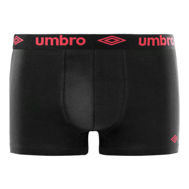Lot de 4 Boxers homme Coton Noir/Gris/Gris foncé Uni - Umbro