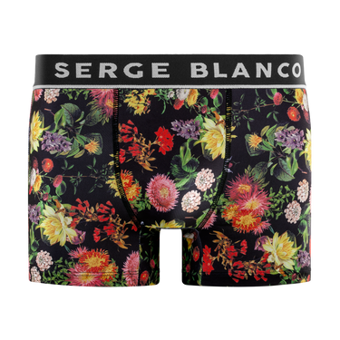 Lot de 3 Boxers homme Polyester Noir/Rouge/Jaune/Vert/Violet Imprimé - Serge Blanco