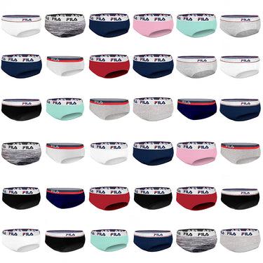 Lot de 3 Culottes femme Coton Confort, Respirant, Stretch Uni - Fila