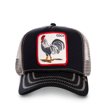 Casquette Homme COCK Noir et Beige