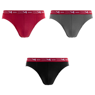 LOT DE 3 Slip Sous-vêtements Homme STRETCH Noir et Rouge