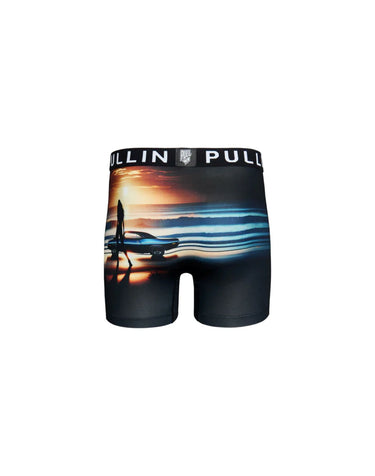 Boxer homme Polyester Noir/Jaune/Bleu/Blanc Imprimé - Pull In