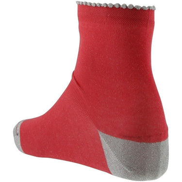 Chaussettes Femme TALON POINTE BRILLANT Orange et Argent