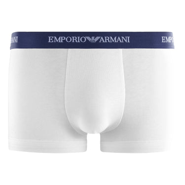 Lot de 3 Boxers homme Coton Blanc/Bleu - Emporio Armani