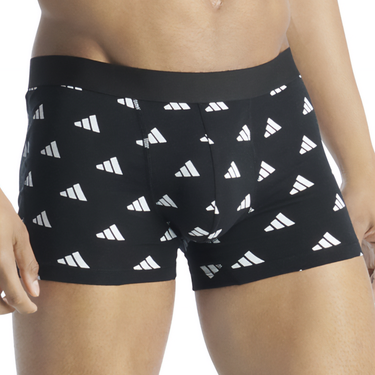 Lot de 3 Boxers homme Coton Noir/Blanc/Bleu Foncé - Adidas