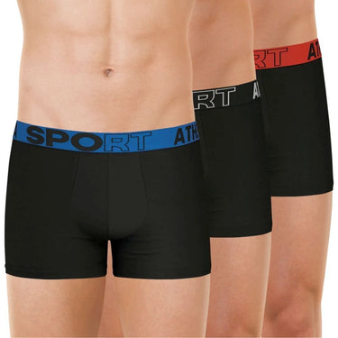LOT DE 3 Boxer Sous-vêtements Homme ECOSPORT Noir et Multicolore