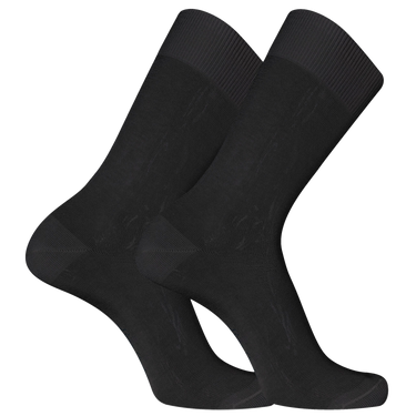 Lot de 2 Paires de Chaussettes homme Ville Mode Noir Uni - Pierre Cardin