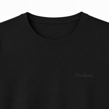 Tee Shirt Noir homme coupe Régular Col rond Uni - Pierre Cardin