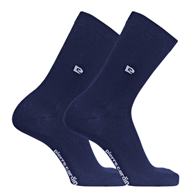 Lot de 3 Paires de Chaussettes homme Ville Mode Noir/Gris/Bleu Marine Uni - Pierre Cardin