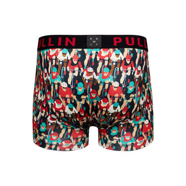 Boxer homme Polyester Noir/Rouge/Vert/Jaune/Marron/Beige/Violet Imprimé - Pull In