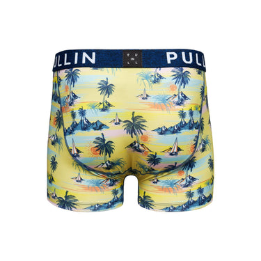 Boxer homme Polyester Bleu marine/Jaune/Orange/Bleu/Blanc Imprimé - Pull In
