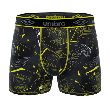 Lot de 6 Boxers homme Polyester Noir/Gris/Rouge/Bleu/Jaune Imprimé - Umbro