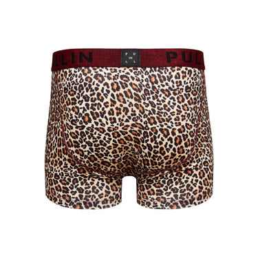 Boxer homme Polyester Rouge/Noir/Marron/Beige Imprimé - Pull In