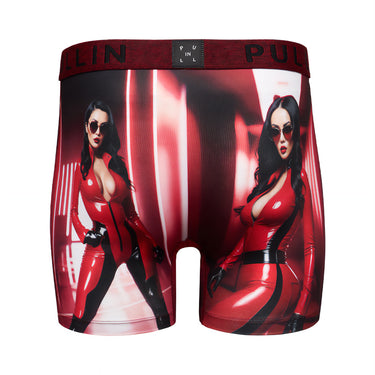 Boxer homme Polyester Rouge/Noir/Beige/Blanc Imprimé - Pull In