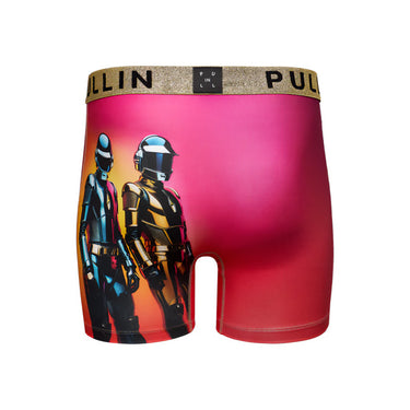 Boxer homme Polyester Fushia/Orange/Doré/Argenté Imprimé - Pull In