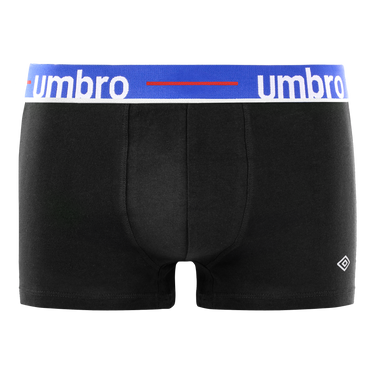 Lot de 3 Boxers homme Coton Noir/Bleu/Gris Chiné Uni - Umbro