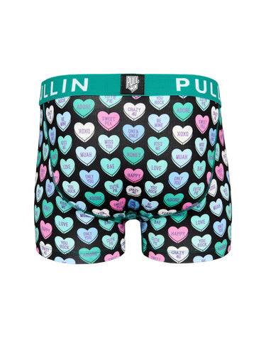 Boxer homme Polyester Turquoise/Noir/Rose/Vert Imprimé - Pull In