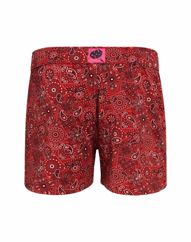 Boxer homme Lyocell Rouge/Blanc Imprimé - Pull In