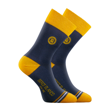 Lot de 9 Paires de Chaussettes homme Noir/Gris/Bleu/Rouge/Jaune - Serge Blanco