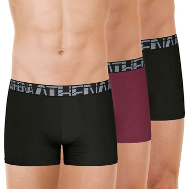 LOT DE 3 Boxer Sous-vêtements Homme 720MICRO Noir et Bordeaux