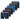 Lot de 6 Boxers homme Coton Bleu/Gris/Noir Uni - Serge Blanco