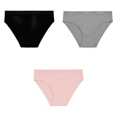Lot de 3 Slips femme Coton Rose Uni - Pierrecardin