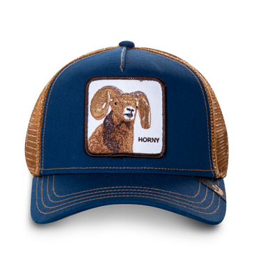 Casquette Homme HORNY Bleu et Marron