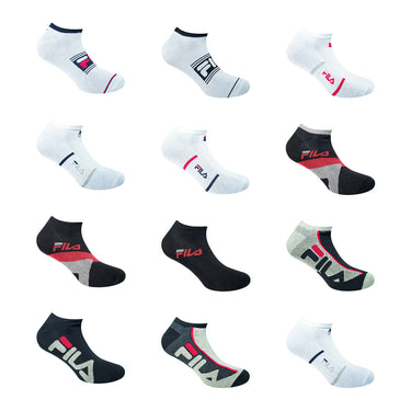 Lot de 12 Paires de Chaussettes homme Socquettes Sportif Aléatoire Uni - Fila