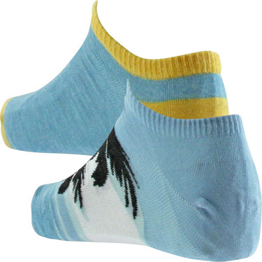 LOT DE 2 Socquettes Chaussettes Mixte SUNSET Bleu et Jaune