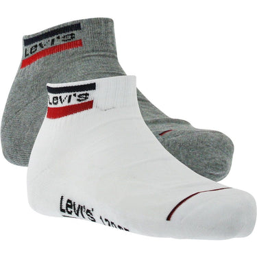 LOT DE 2 Socquettes Chaussettes Mixte OLYMP Blanc et Gris